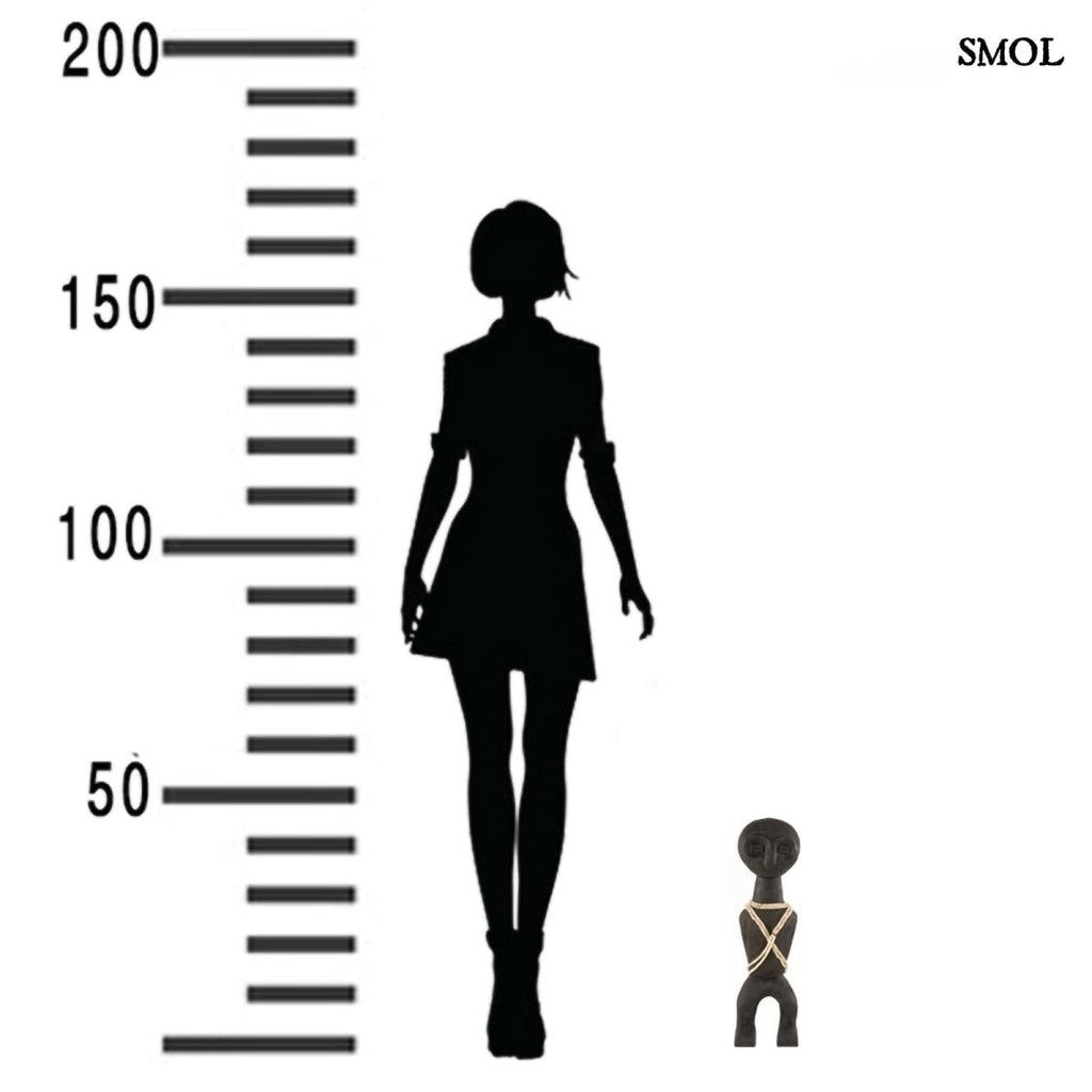 Szobor - fekete, mangófa, 47cm | TAWIMU - smol.hu - méretarányosan