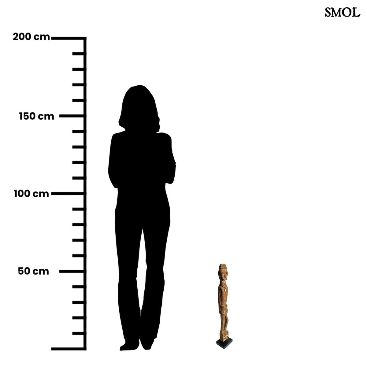 Szobor - nagyméretű, fa, 54 cm | NAYA - smol.hu - méretarányosan