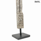 Szobor tartón - nagyméretű, fa, 120,5cm | KALI - smol.hu - alsó rész nagyítva