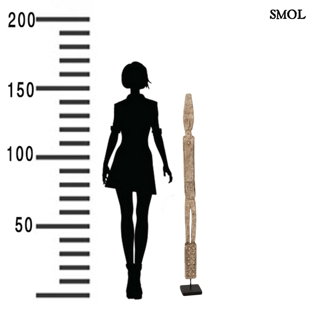 Szobor tartón - nagyméretű, fa , 149cm | CORY -smol.hu - méretarányosan