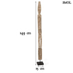 Szobor tartón - nagyméretű, fa , 149cm | CORY -smol.hu - méretekkel