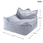 Szögletes Gyerek Babzsákfotel és Puff Szett | BLUEBERRY - SMOL