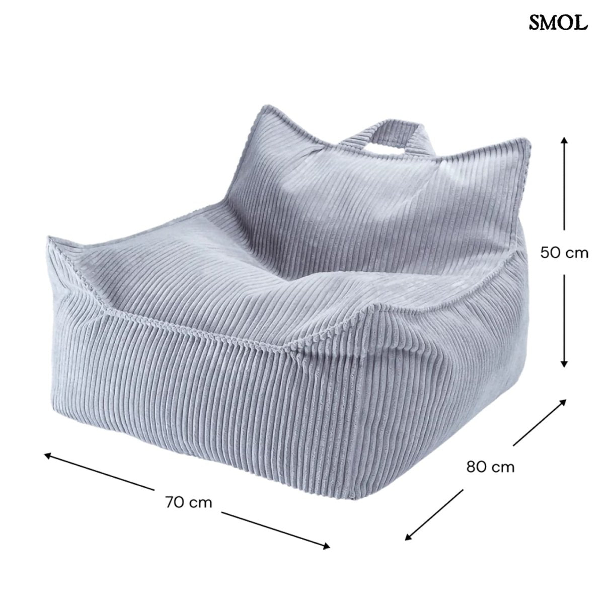 Szögletes Gyerek Babzsákfotel és Puff Szett | BLUEBERRY - SMOL