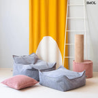 Szögletes Gyerek Babzsákfotel és Puff Szett | BLUEBERRY - SMOL