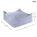 Szögletes Gyerek Babzsákfotel és Puff Szett | BLUEBERRY - SMOL