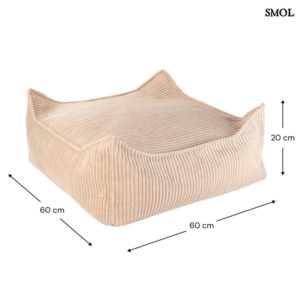 Szögletes Gyerek Babzsákfotel és Puff Szett | BROWN SUGAR - SMOL