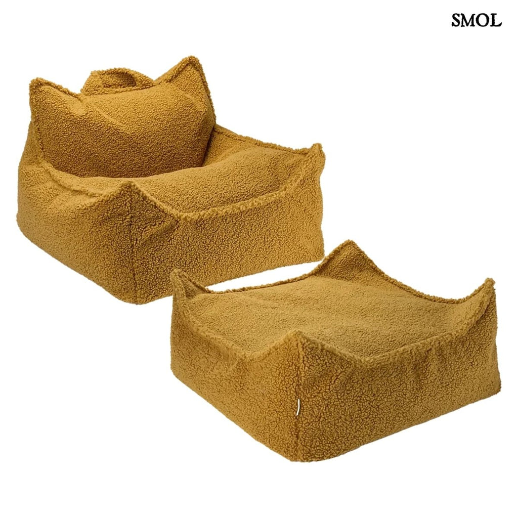 Szögletes Gyerek Babzsákfotel és Puff Szett | MAPLE - SMOL