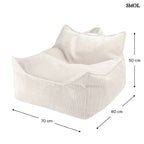 Szögletes Gyerek Babzsákfotel és Puff Szett | MARSHMALLOW - SMOL