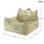 Szögletes Gyerek Babzsákfotel és Puff Szett | TERRAZZO MOSS - SMOL