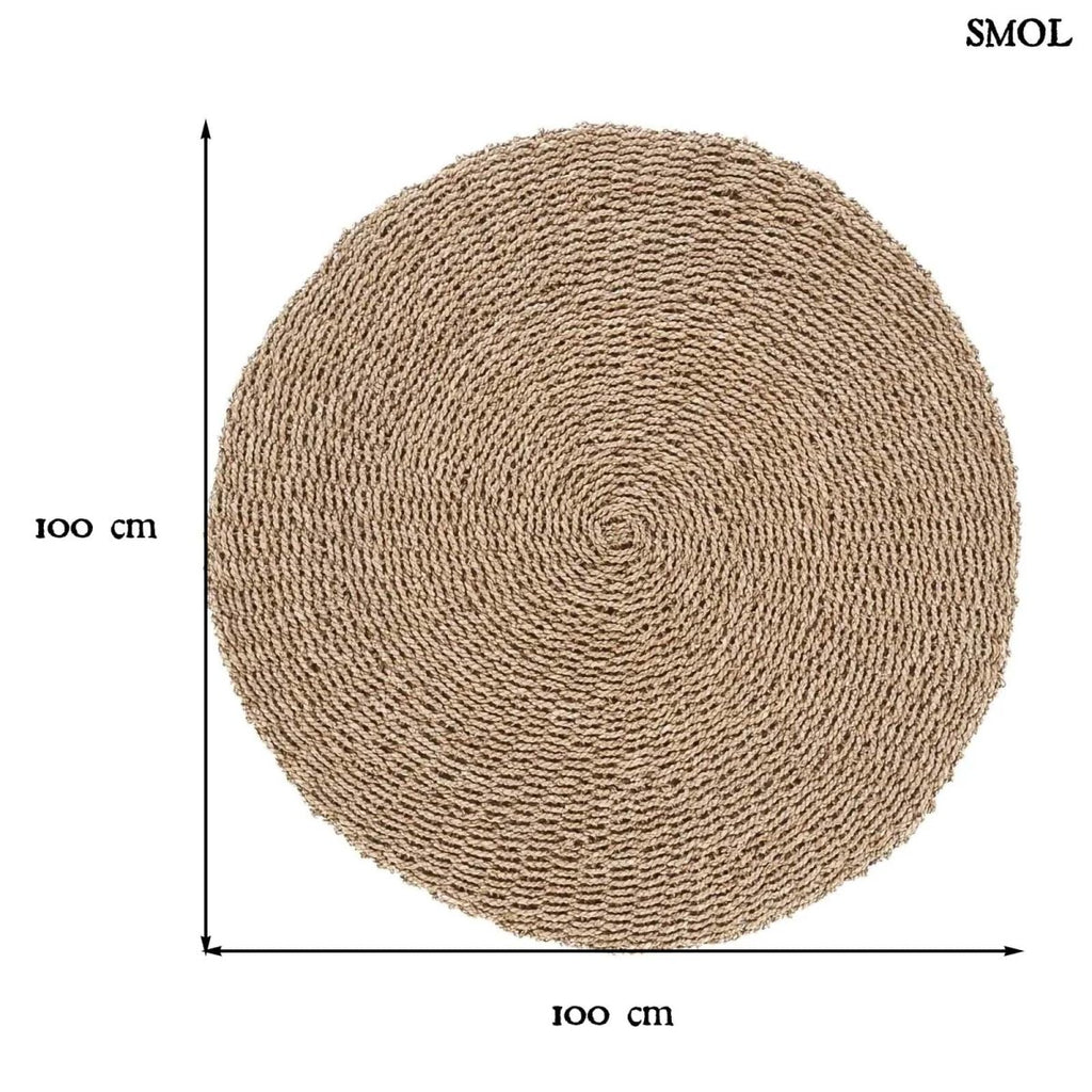 Szőnyeg - természetes szizál, ⌀100 cm | SIZALI - SMOL