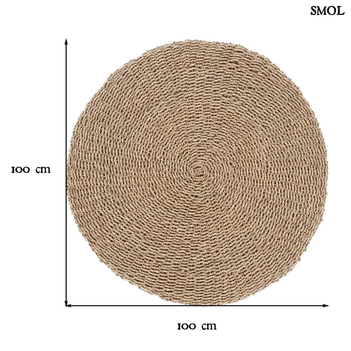 Szőnyeg - természetes szizál, ⌀100 cm | SIZALI - SMOL