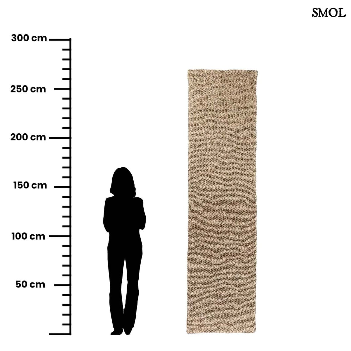 Szőnyeg - természetes szizál, 270x70 | SIZALI - SMOL