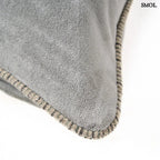 Szürke Bársony Díszpárnahuzat 50x50 | VELVET CRUSH - SMOL