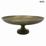 Decorative Plate - Antique Gold Base Serving Dish | GILDARA 