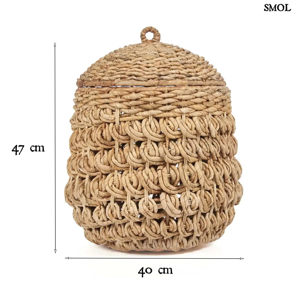 Aufbewahrungskorb mit Deckel – Bananenblatt, Größe M | TARAJIH