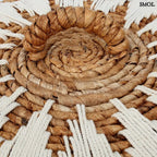 Tárolókosár Banana, banánlevél, M méret, natúr-fehér, fedeles fedél, fogantyú nagyítva