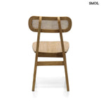 Teakfa étkezőszék rattan támlával | NOVA - SMOL