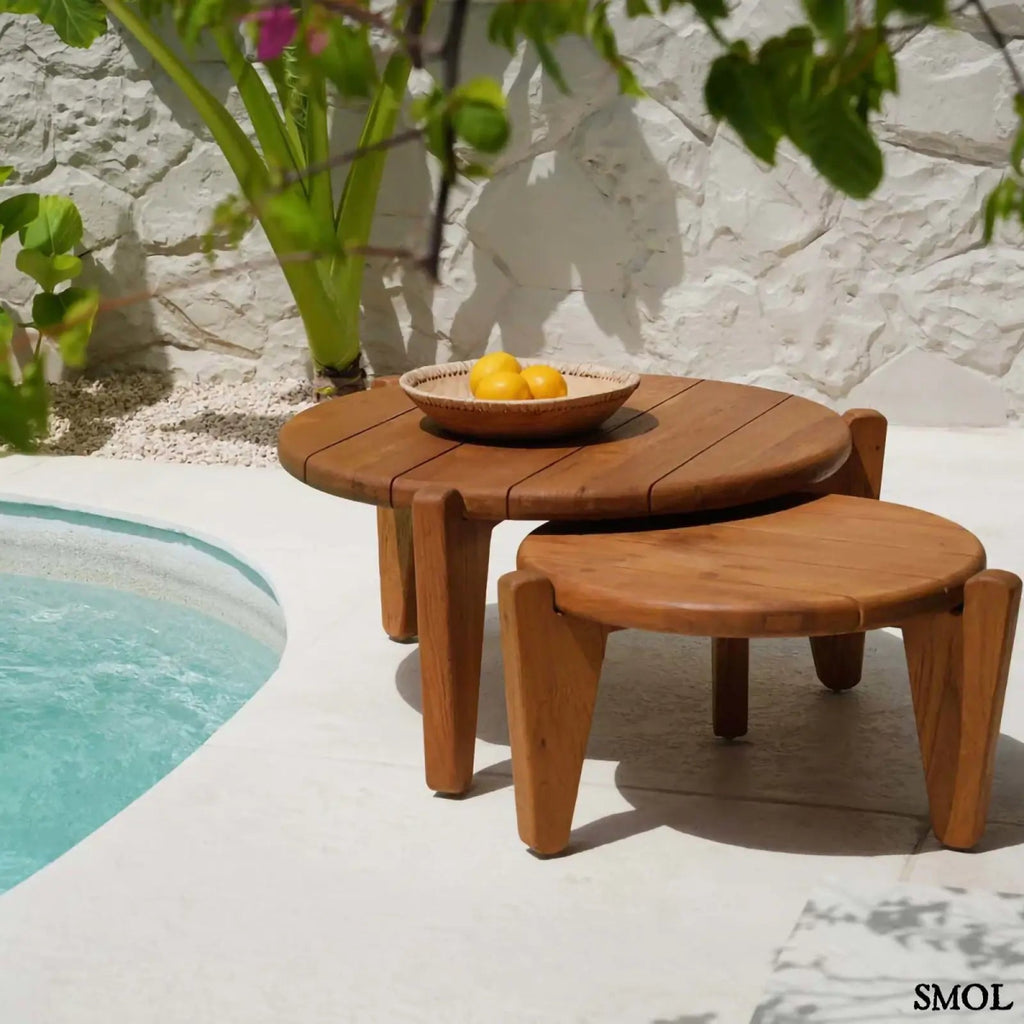 Teakfa kisasztal – kültéri és beltéri M| SESEH - SMOL