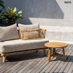 Teakfa kisasztal, natúr, 60 cm | FUSUMA - SMOL