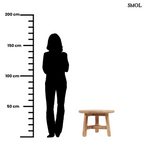 Teakfa kisasztal, natúr, 60 cm | FUSUMA - SMOL