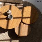 Teakfa kisasztal, natúr, 60 cm | FUSUMA - SMOL