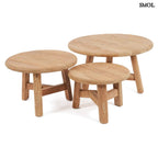 Teakfa kisasztal, natúr, 60 cm | FUSUMA - SMOL