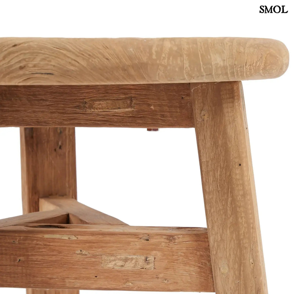 Teakfa kisasztal, natúr, 60 cm | FUSUMA - SMOL