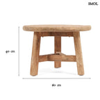 Teakfa kisasztal, natúr, 60 cm | FUSUMA - SMOL