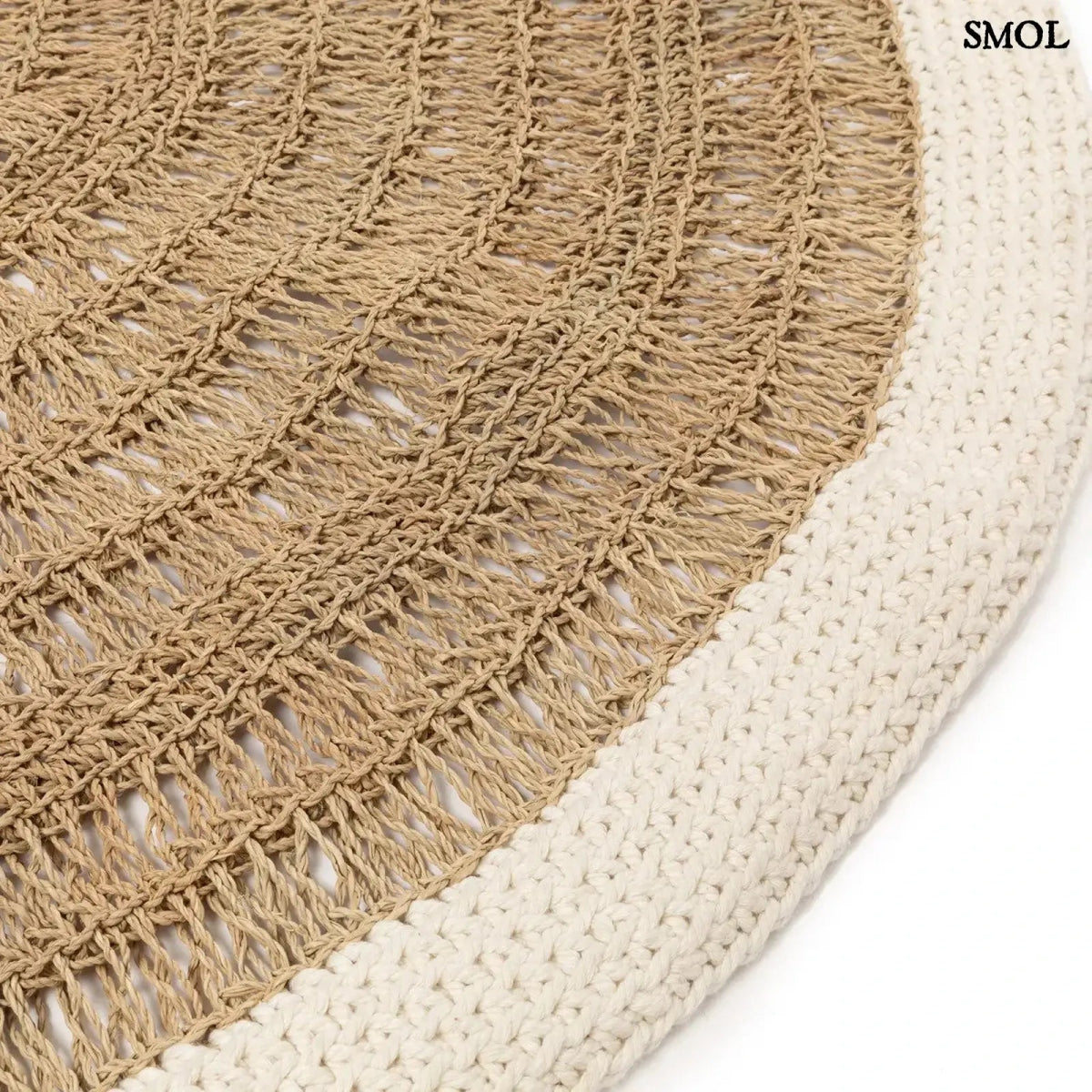 Tengerifű, Kerek Szőnyeg Pamut Szegéllyel, 100 cm | SEAGRASS - SMOL