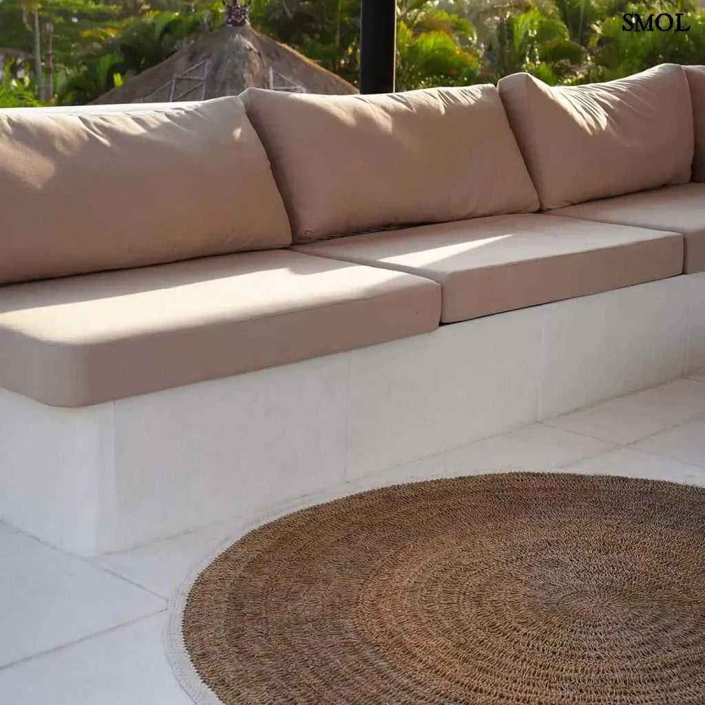 Tengerifű, Kerek Szőnyeg Pamut Szegéllyel, 100 cm | SEAGRASS - SMOL