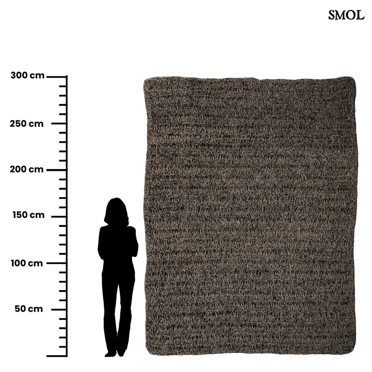 Tengerifű Szőnyeg – Fekete, 200x300 | SEAGRASS - SMOL