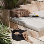 Tengerifű tárolókosár 4 füllel - fekete, M | QUATRE - SMOL