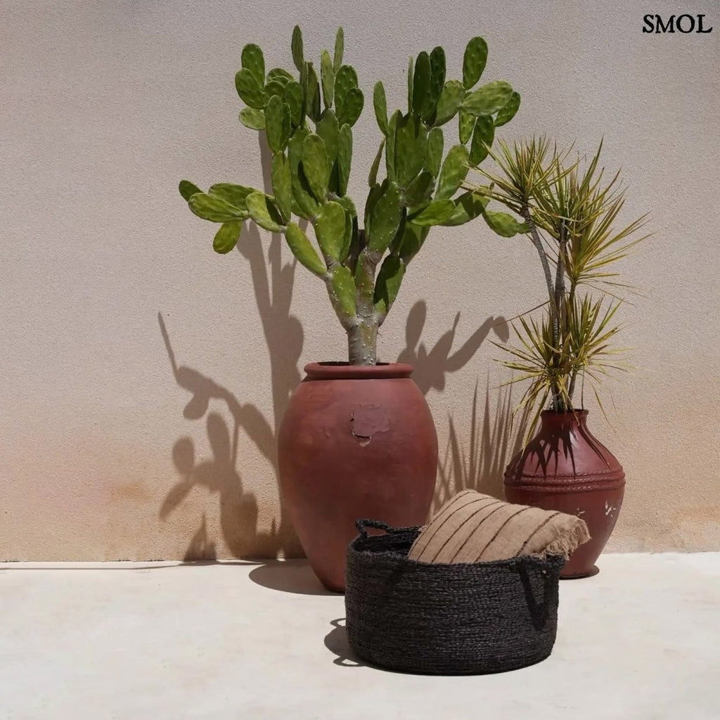 Tengerifű tárolókosár 4 füllel - fekete, M | QUATRE - SMOL