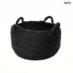 Tengerifű tárolókosár 4 füllel - fekete, M | QUATRE - SMOL