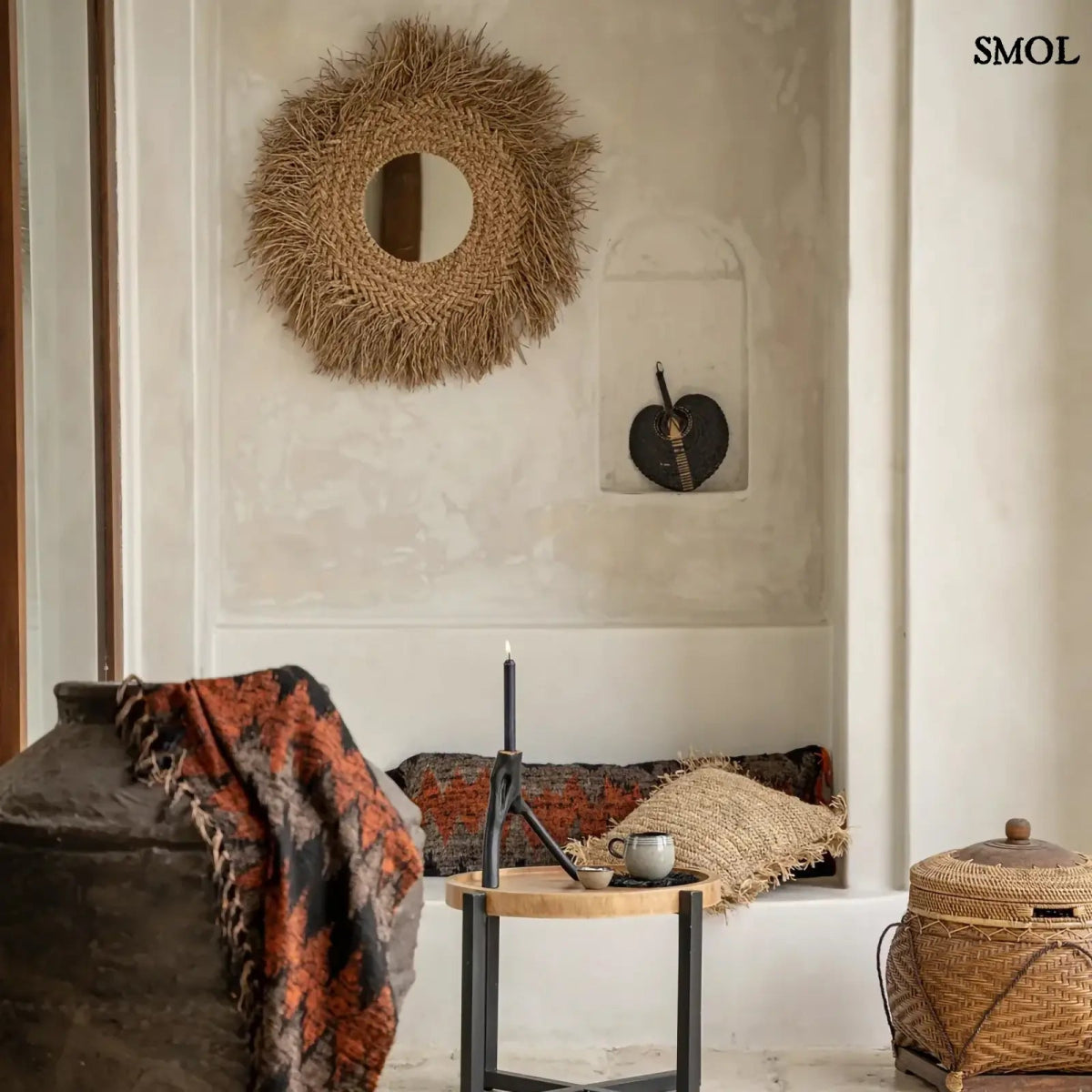 Természetes Falitükör - natúr | EARLY MONDAY - SMOL