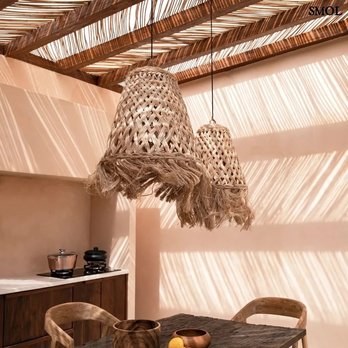 Természetes Függőlámpaernyő, 53 cm | JELLY FISH - SMOL