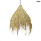 Természetes Függőlámpaernyő natúr Rayung HUT fűből kézzel készítve, légies designnal, fehér háttérrel