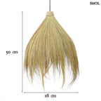 Természetes Függőlámpaernyő natúr Rayung HUT fűből kézzel készítve, légies designnal, méretekkel