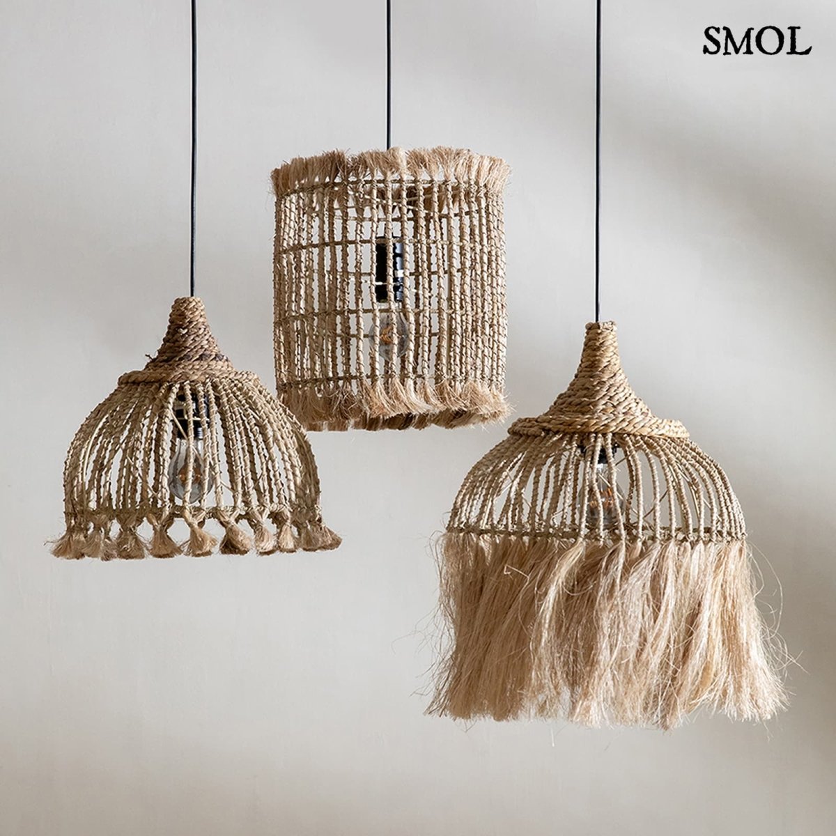 Természetes Függőlámpa, 31 cm | TASSEL | SMOL - különböző lámpákkal