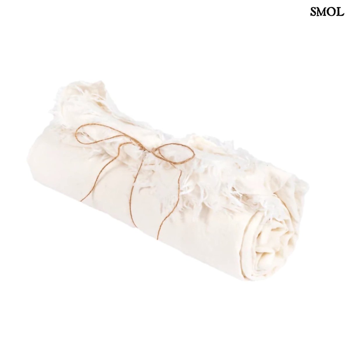 Természetes Len Asztalterítő, fehér, 150x150 | LINEN - SMOL