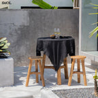 Természetes Len Asztalterítő, fekete, 150x200 | LINEN - SMOL