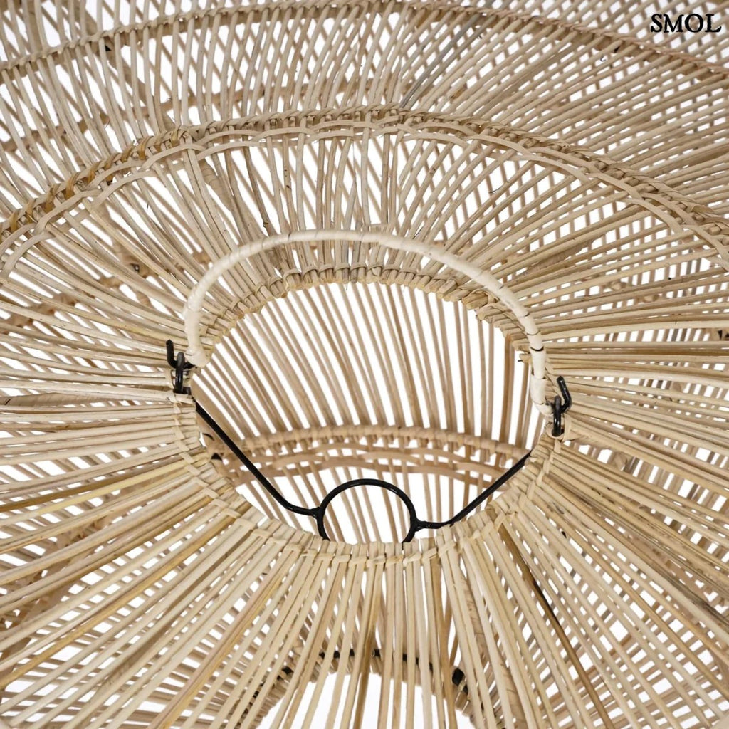Természetes Rattan Függőlámpaernyő, ⌀110 cm | MACARON - SMOL