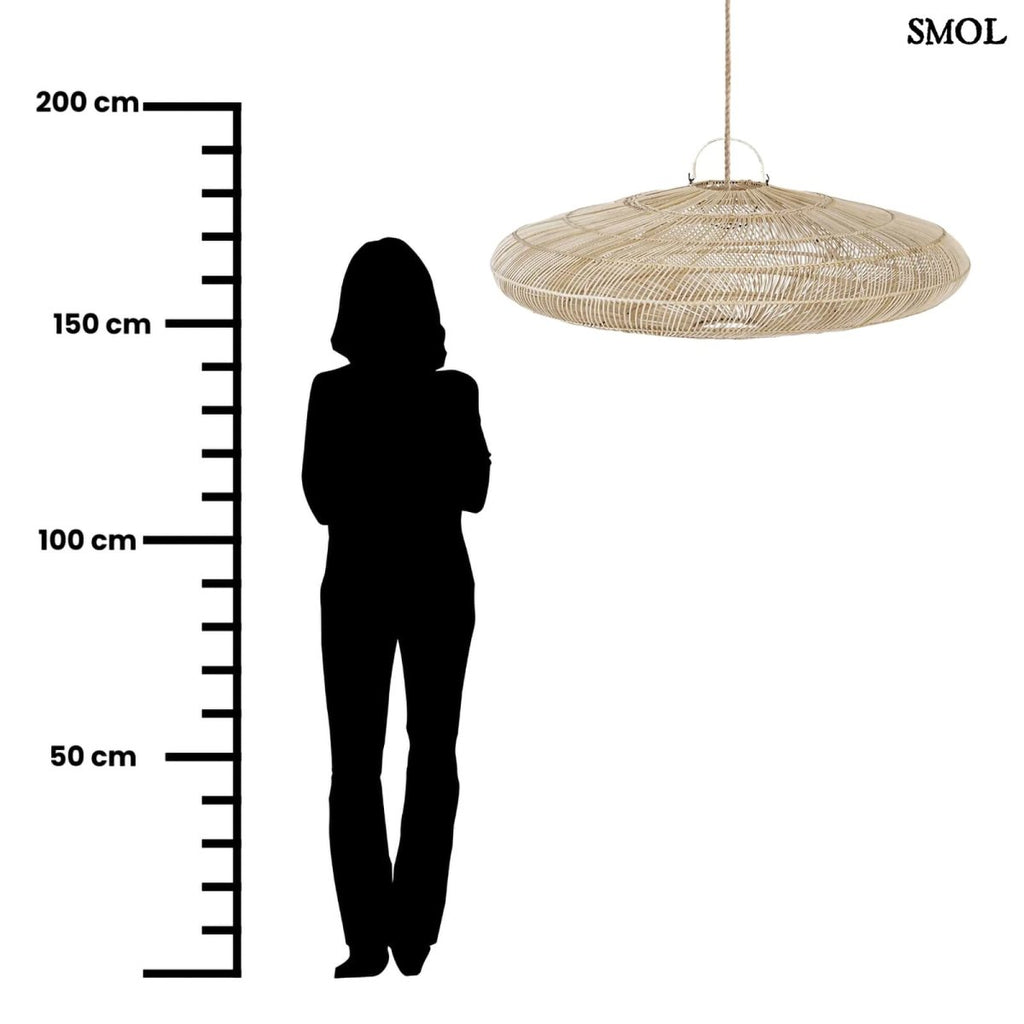 Természetes Rattan Függőlámpaernyő, ⌀110 cm | MACARON - SMOL