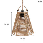 Természetes Rattan Függőlámpaernyő, ⌀20 cm | FINI - SMOL