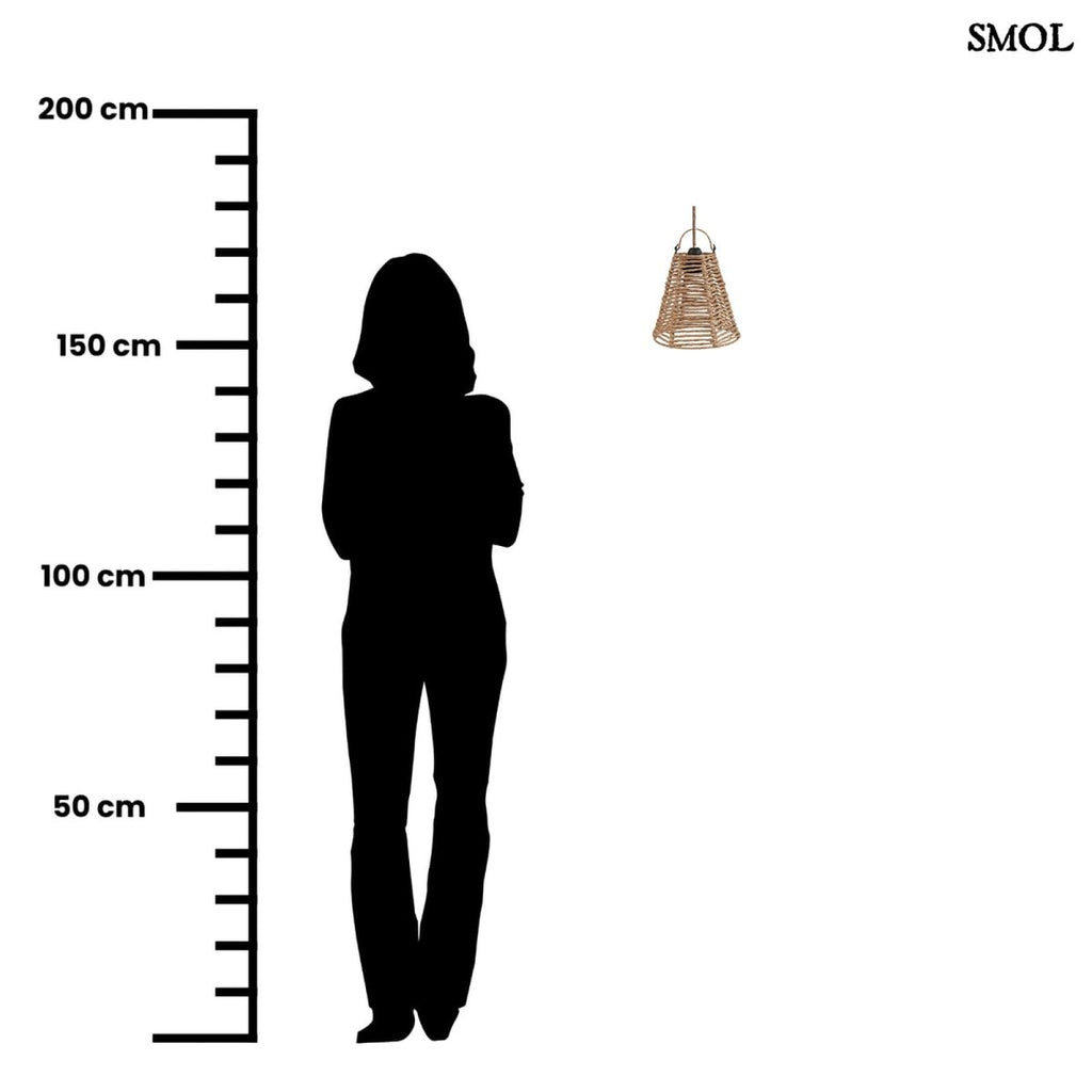 Természetes Rattan Függőlámpaernyő, ⌀20 cm | FINI - SMOL