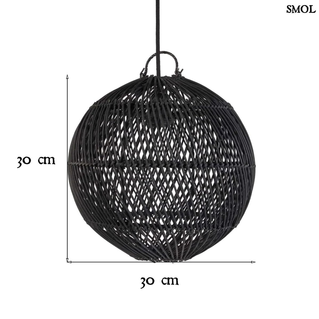 Természetes Rattan Függőlámpaernyő, ⌀30 cm | BUBBLE - SMOL
