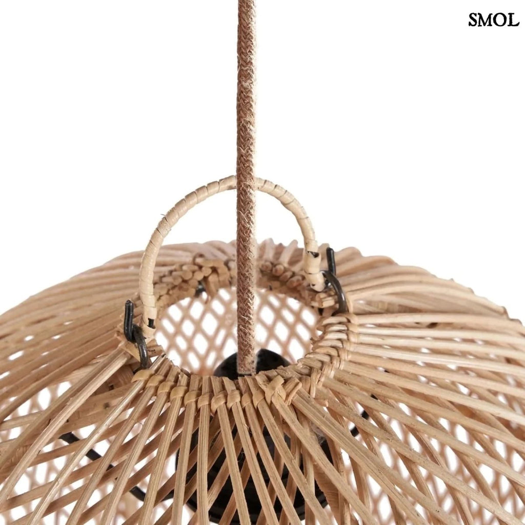 Természetes Rattan Függőlámpaernyő, ⌀30 cm | BUBBLE - SMOL