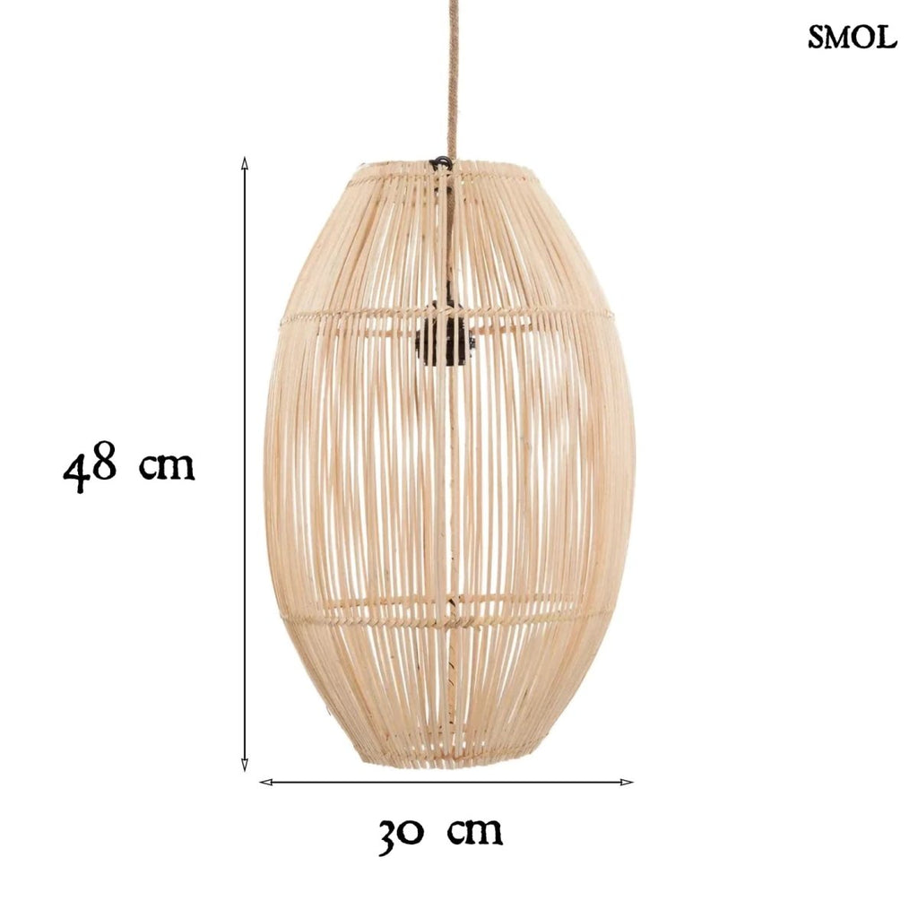 Természetes Rattan Függőlámpaernyő, 48 cm | ZURI - SMOL