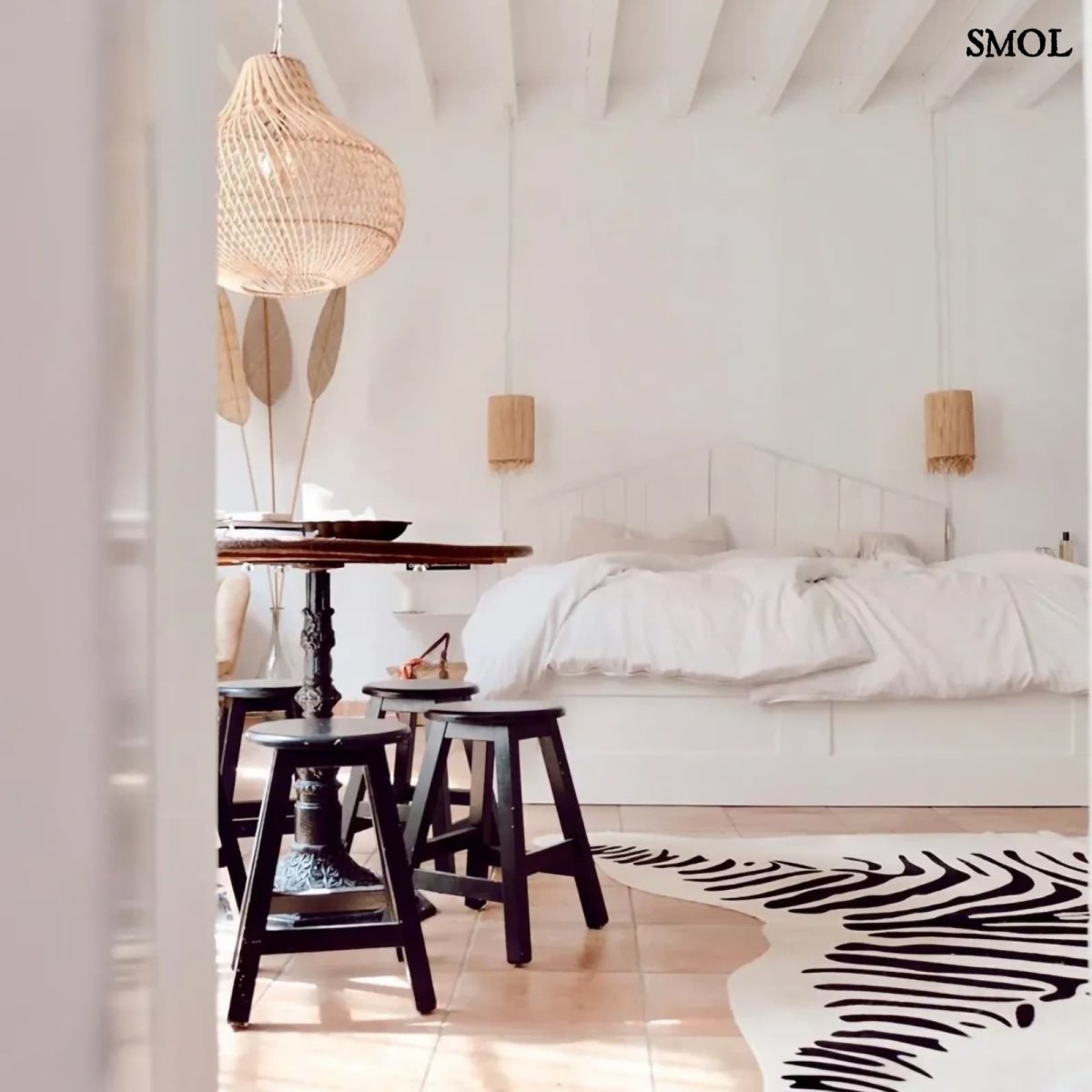 Természetes Rattan Függőlámpaernyő, 50 cm | BOTTLE - SMOL