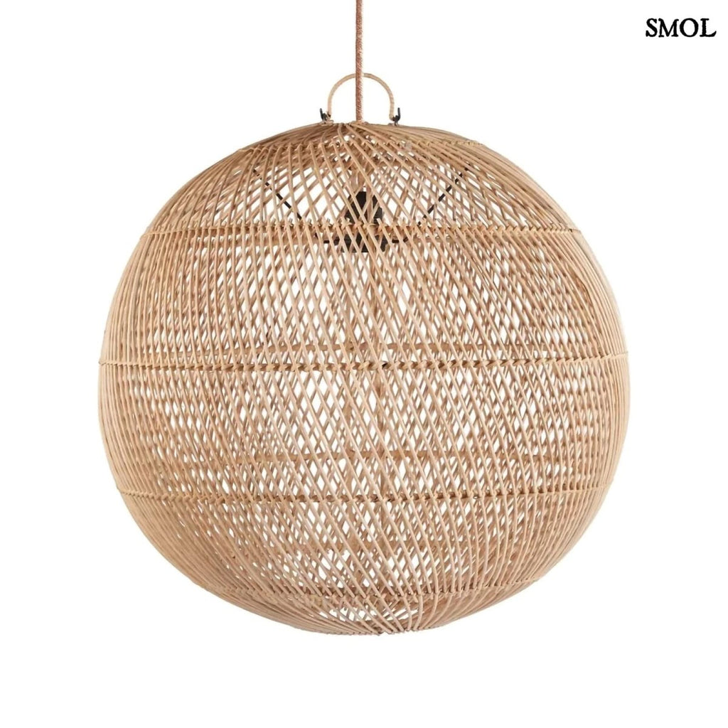 Természetes Rattan Függőlámpaernyő, ⌀ 50 cm | BUBBLE - SMOL